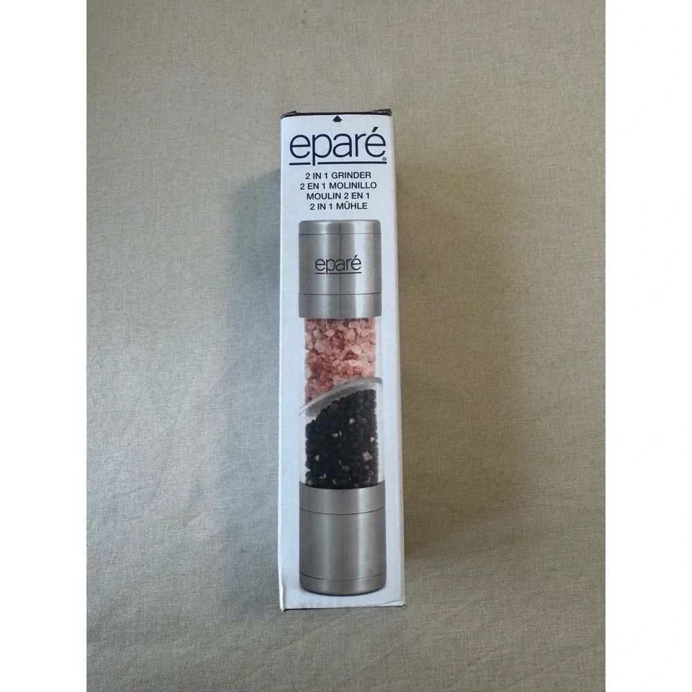 Epare 2 in 1 Grinder Salt Pepper Adjustable‎ Stainless Steel New Ceramic Mill